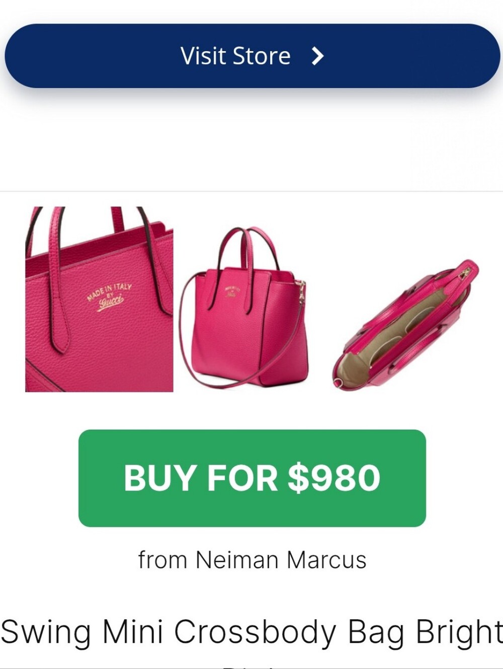 Gucci Fuchsia Pebbled Leather Satchel with Gold Logo/ GORGEOUS! - Picture 12 of 12